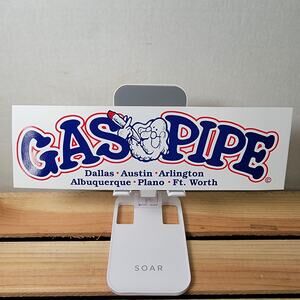 VINTAGE Gas Pipe Bumper Sticker 3" X 10" NEW
